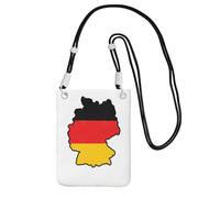 JEJEA German Flag Map Print Crossbody Phone Bag For Women Men, Adjustable Strap Phone Purse, For Travel Shopping