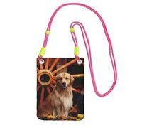 JEJEA Golden Retriever Print Crossbody Phone Bag For Women Men, Adjustable Strap Phone Purse, For Travel Shopping