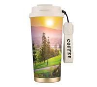 JEJEA Golf Resort Park Print Stainless Steel Insulated Mugs, Double Wall Coffee Cups, Coffee Travel Mug for Home Office