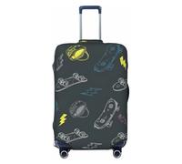 JEJEA Graffiti Skateboard Print Suitcase Cover Protector Travel Luggage Cover Suitcase Washable Baggage Covers Anti-Scratch