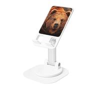 JEJEA Grizzly Bear Print Rotating Cell Stand,Cell Phone Stand For Desk,Adjustable Phone Holder, For All Phones