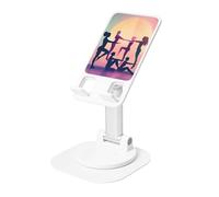 JEJEA Gymnastics Game Print Rotating Cell Stand,Cell Phone Stand For Desk,Adjustable Phone Holder, For All Phones