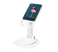 JEJEA Halloween Flamingo Witch Hat Print Rotating Cell Stand,Cell Phone Stand For Desk,Adjustable Phone Holder, For All Phones