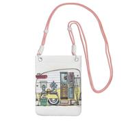 JEJEA Happy Campers Print Crossbody Phone Bag For Women Men, Adjustable Strap Phone Purse, For Travel Shopping
