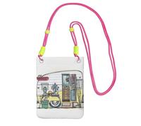 JEJEA Happy Campers Print Crossbody Phone Bag For Women Men, Adjustable Strap Phone Purse, For Travel Shopping
