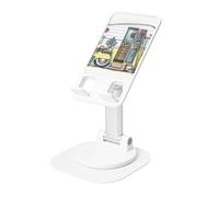 JEJEA Happy Campers Print Rotating Cell Stand,Cell Phone Stand For Desk,Adjustable Phone Holder, For All Phones