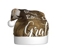 JEJEA Inspirational Quotes Print Gorros De Navidad Para Adultos, Santa Hats For Funny, Novelty Christmas Hats, For Xmas Party