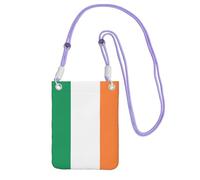 JEJEA Irish Flag Print Crossbody Phone Bag For Women Men, Adjustable Strap Phone Purse, For Travel Shopping