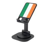 JEJEA Irish Flag Print Rotating Cell Stand,Cell Phone Stand For Desk,Adjustable Phone Holder, For All Phones