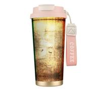 JEJEA Irish Flag Print Stainless Steel Insulated Mugs, Double Wall Coffee Cups, Coffee Travel Mug for Home Office