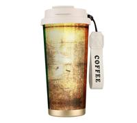 JEJEA Irish Flag Print Stainless Steel Insulated Mugs, Double Wall Coffee Cups, Coffee Travel Mug for Home Office