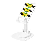 JEJEA Jamaica Flag Map Print Rotating Cell Stand,Cell Phone Stand For Desk,Adjustable Phone Holder, For All Phones