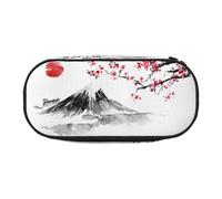 JEJEA Japanese Mount Red Sun Print Big Capacity Pencil Pen Case Large Storage High Capacity Bag Pouch Holder Box Organizer
