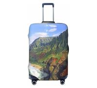 JEJEA Kauai Hawaii Seashore Print Suitcase Cover Protector Travel Luggage Cover Suitcase Washable Baggage Covers Anti-Scratch