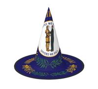 JEJEA Kentucky State Flag Print Women'S Large Witch Hat Witch Hat Witches Hats Halloween Cosplay Party Accessory