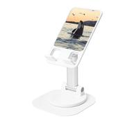 JEJEA Killer Whale Print Rotating Cell Stand,Cell Phone Stand For Desk,Adjustable Phone Holder, For All Phones