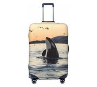 JEJEA Killer Whale Print Suitcase Cover Protector Travel Luggage Cover Suitcase Washable Baggage Covers Anti-Scratch
