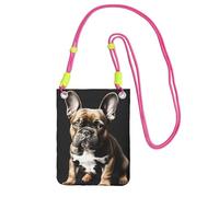 JEJEA Long Ears French Bulldog Print Crossbody Phone Bag For Women Men, Adjustable Strap Phone Purse, For Travel Shopping