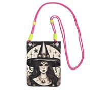 JEJEA Magic Witch Witchcraft Bohemian Print Crossbody Phone Bag For Women Men, Adjustable Strap Phone Purse, For Travel Shopping