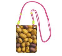 JEJEA Many Potatoes Print Crossbody Phone Bag For Women Men, Adjustable Strap Phone Purse, For Travel Shopping