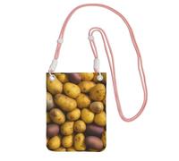 JEJEA Many Potatoes Print Crossbody Phone Bag For Women Men, Adjustable Strap Phone Purse, For Travel Shopping