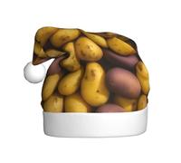 JEJEA Many Potatoes Print Gorros De Navidad Para Adultos, Santa Hats For Funny, Novelty Christmas Hats, For Xmas Party
