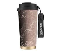 JEJEA Marble Color Rose Gold Print Stainless Steel Insulated Mugs, Double Wall Coffee Cups, Coffee Travel Mug for Home Office