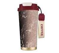 JEJEA Marble Color Rose Gold Print Stainless Steel Insulated Mugs, Double Wall Coffee Cups, Coffee Travel Mug for Home Office