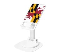 JEJEA Maryland State Flag Print Rotating Cell Stand,Cell Phone Stand For Desk,Adjustable Phone Holder, For All Phones