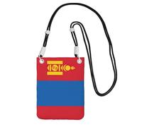 JEJEA Mongolian Flag Print Crossbody Phone Bag For Women Men, Adjustable Strap Phone Purse, For Travel Shopping
