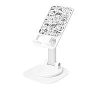 JEJEA Monochrome Sketch Style Gaming Print Rotating Cell Stand,Cell Phone Stand For Desk,Adjustable Phone Holder, For All Phones