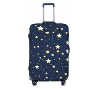 JEJEA Navy Blue Sky and Star Print Suitcase Cover Protector Travel Luggage Cover Suitcase Washable Baggage Covers Anti-Scratch