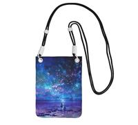 JEJEA Northern Lights Print Crossbody Phone Bag For Women Men, Adjustable Strap Phone Purse, For Travel Shopping
