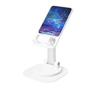 JEJEA Northern Lights Print Rotating Cell Stand,Cell Phone Stand For Desk,Adjustable Phone Holder, For All Phones