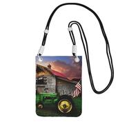 JEJEA Old Tractor Photo Farm Print Crossbody Phone Bag For Women Men, Adjustable Strap Phone Purse, For Travel Shopping