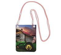 JEJEA Old Tractor Photo Farm Print Crossbody Phone Bag For Women Men, Adjustable Strap Phone Purse, For Travel Shopping