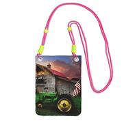 JEJEA Old Tractor Photo Farm Print Crossbody Phone Bag For Women Men, Adjustable Strap Phone Purse, For Travel Shopping