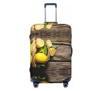 JEJEA One Basket Lemons Print Suitcase Cover Protector Travel Luggage Cover Suitcase Washable Baggage Covers Anti-Scratch