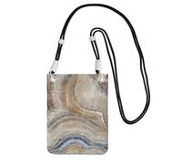 JEJEA Onyx Stone Pale Blue Print Crossbody Phone Bag For Women Men, Adjustable Strap Phone Purse, For Travel Shopping
