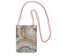 JEJEA Onyx Stone Pale Blue Print Crossbody Phone Bag For Women Men, Adjustable Strap Phone Purse, For Travel Shopping