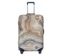 JEJEA Onyx Stone Pale Blue Print Suitcase Cover Protector Travel Luggage Cover Suitcase Washable Baggage Covers Anti-Scratch