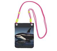 JEJEA Orca Killer Whale Print Print Crossbody Phone Bag For Women Men, Adjustable Strap Phone Purse, For Travel Shopping