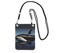 JEJEA Orca Killer Whale Print Print Crossbody Phone Bag For Women Men, Adjustable Strap Phone Purse, For Travel Shopping