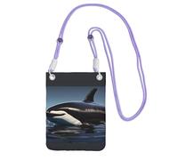 JEJEA Orca Killer Whale Print Print Crossbody Phone Bag For Women Men, Adjustable Strap Phone Purse, For Travel Shopping
