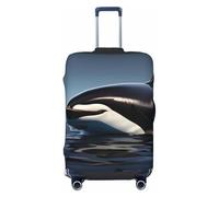 JEJEA Orca Killer Whale Print Print Suitcase Cover Protector Travel Luggage Cover Suitcase Washable Baggage Covers Anti-Scratch