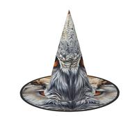 JEJEA Owl Beliefs Print Women'S Large Witch Hat Witch Hat Witches Hats Halloween Cosplay Party Accessory