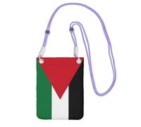 JEJEA Palestine Flag1 Print Crossbody Phone Bag For Women Men, Adjustable Strap Phone Purse, For Travel Shopping