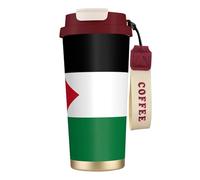 JEJEA Palestine Flag1 Print Stainless Steel Insulated Mugs, Double Wall Coffee Cups, Coffee Travel Mug for Home Office