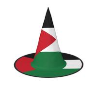 JEJEA Palestine Flag1 Print Women'S Large Witch Hat Witch Hat Witches Hats Halloween Cosplay Party Accessory