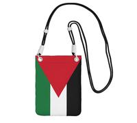 JEJEA Palestinian Flag Print Crossbody Phone Bag For Women Men, Adjustable Strap Phone Purse, For Travel Shopping